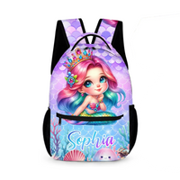 Adorable Mermaid Customized Backpack - Personalized Name - School Season Gift - Joliny