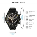 Adventurer’s Custom Name Watch: Fighter Jet & Compass Design - Joliny