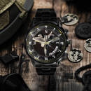 Adventurer’s Custom Name Watch: Fighter Jet & Compass Design - Joliny