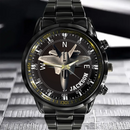 Adventurer’s Custom Name Watch: Fighter Jet & Compass Design - Joliny