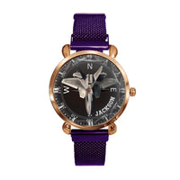 Adventurer’s Custom Name Watch: Fighter Jet & Compass Design - Joliny