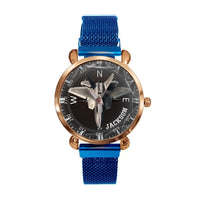 Adventurer’s Custom Name Watch: Fighter Jet & Compass Design - Joliny