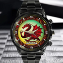 Mythical Red Dragon Watch: Customizable with Your Moniker - Joliny