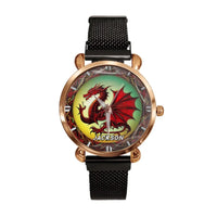 Mythical Red Dragon Watch: Customizable with Your Moniker - Joliny