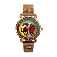 Mythical Red Dragon Watch: Customizable with Your Moniker - Joliny