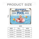 Life is Better at Grandma & Grandpa Pool Customized Painting - Personalized Metal Sign - Joliny