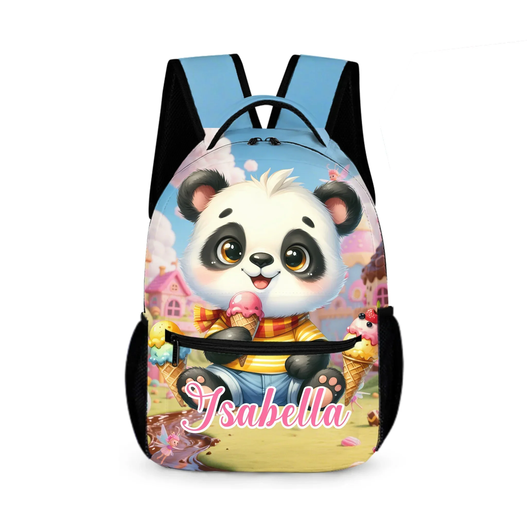 Cute Little Panda Custom Backpack - Personalized Name - Back-to-school Gifts