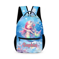 🧜 Ocean Mermaid Personalized Name Custom Backpack - School Season Gift for Girls - Joliny