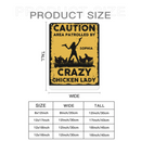 The Warning Area is Patrolled by the Crazy Hen Mother - Personalized Name Metal Retro Painting - Joliny