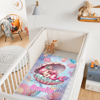 Treasure Baby Mermaid Custom Blanket - Personalized Mermaid - Gift For Mermaid lovers - Joliny