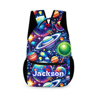 Dreamy Starry Universe Custom Backpack - Personalized Name- Planet Enthusiast Gift - Joliny