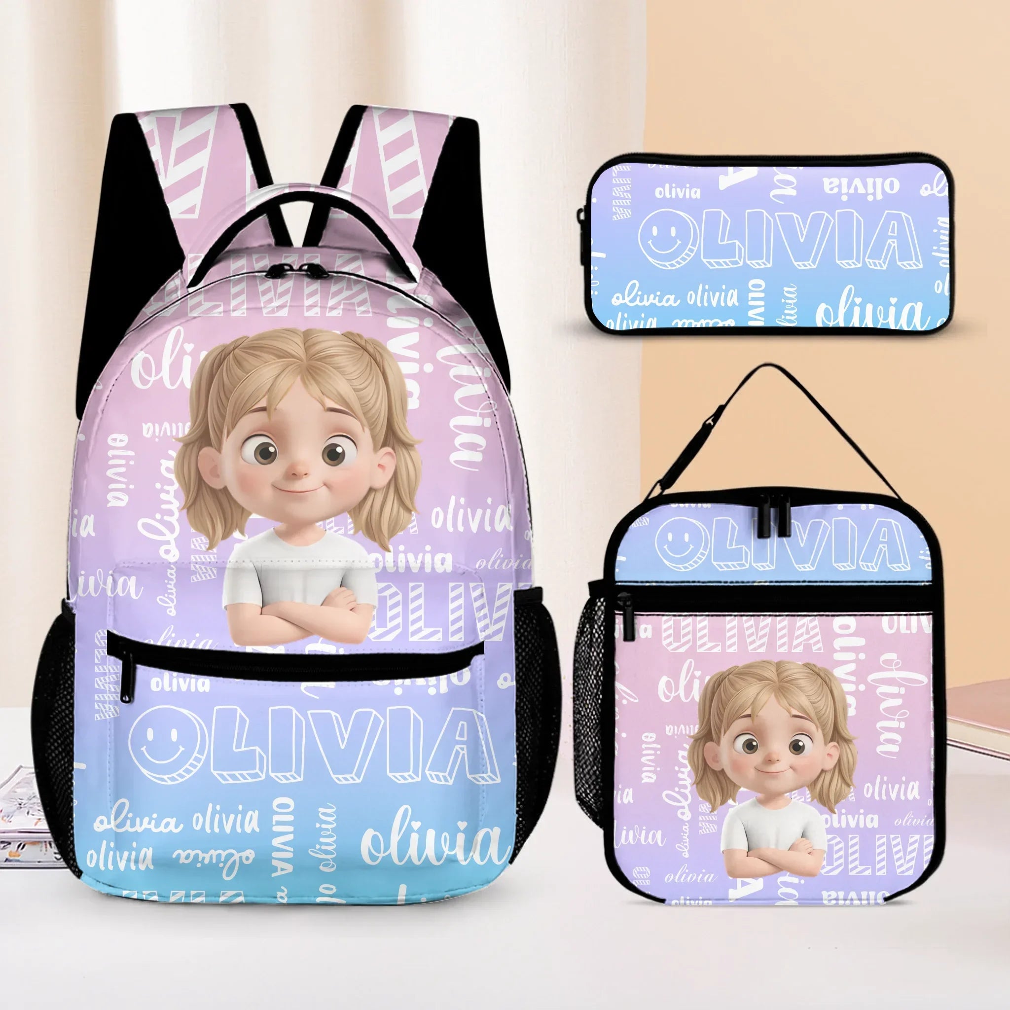 Customized Name-Engraved Backpack - Personalized Character - Gift for ...