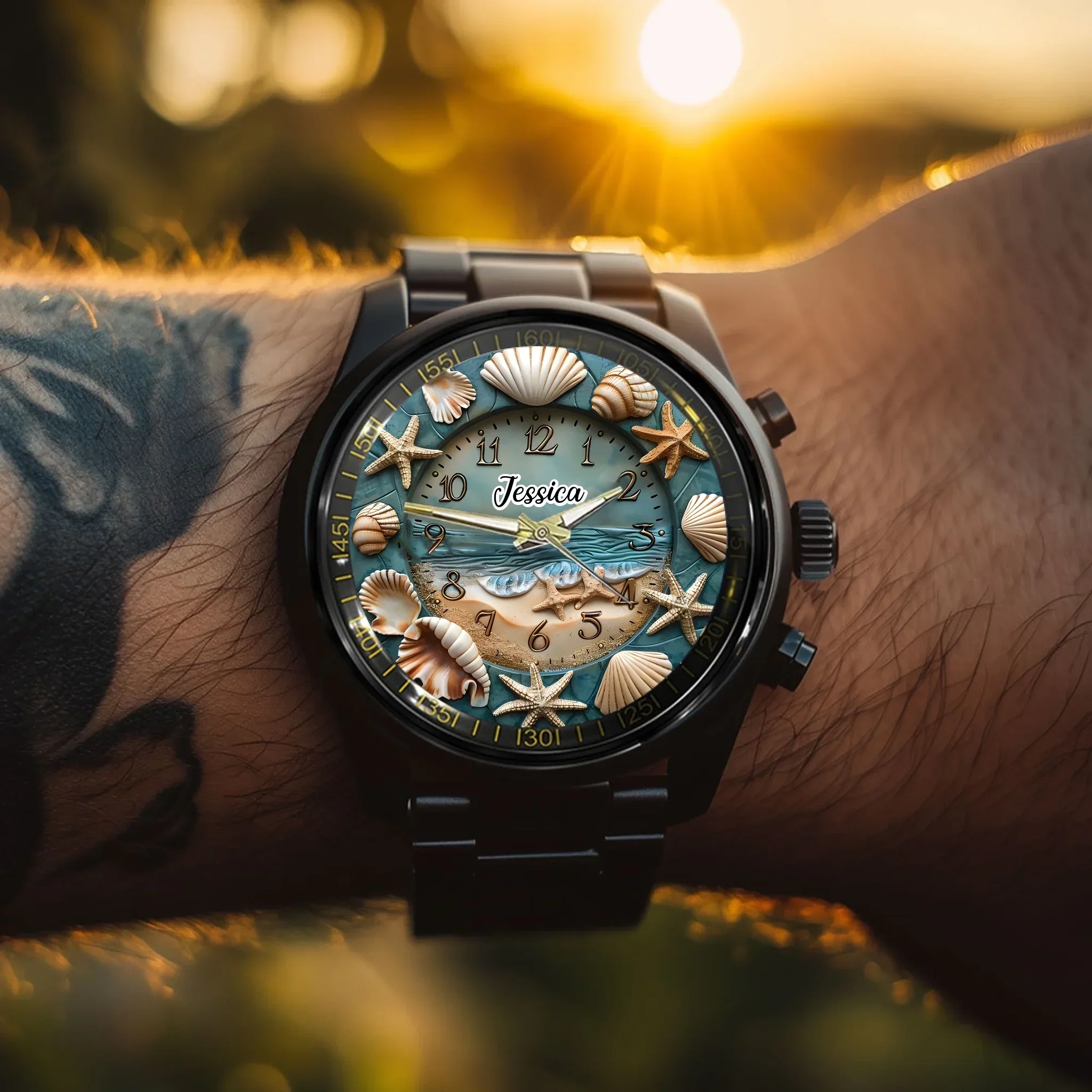 Precious Shell Watch- Personalized Name Watch- Shell Collector Gift - Joliny