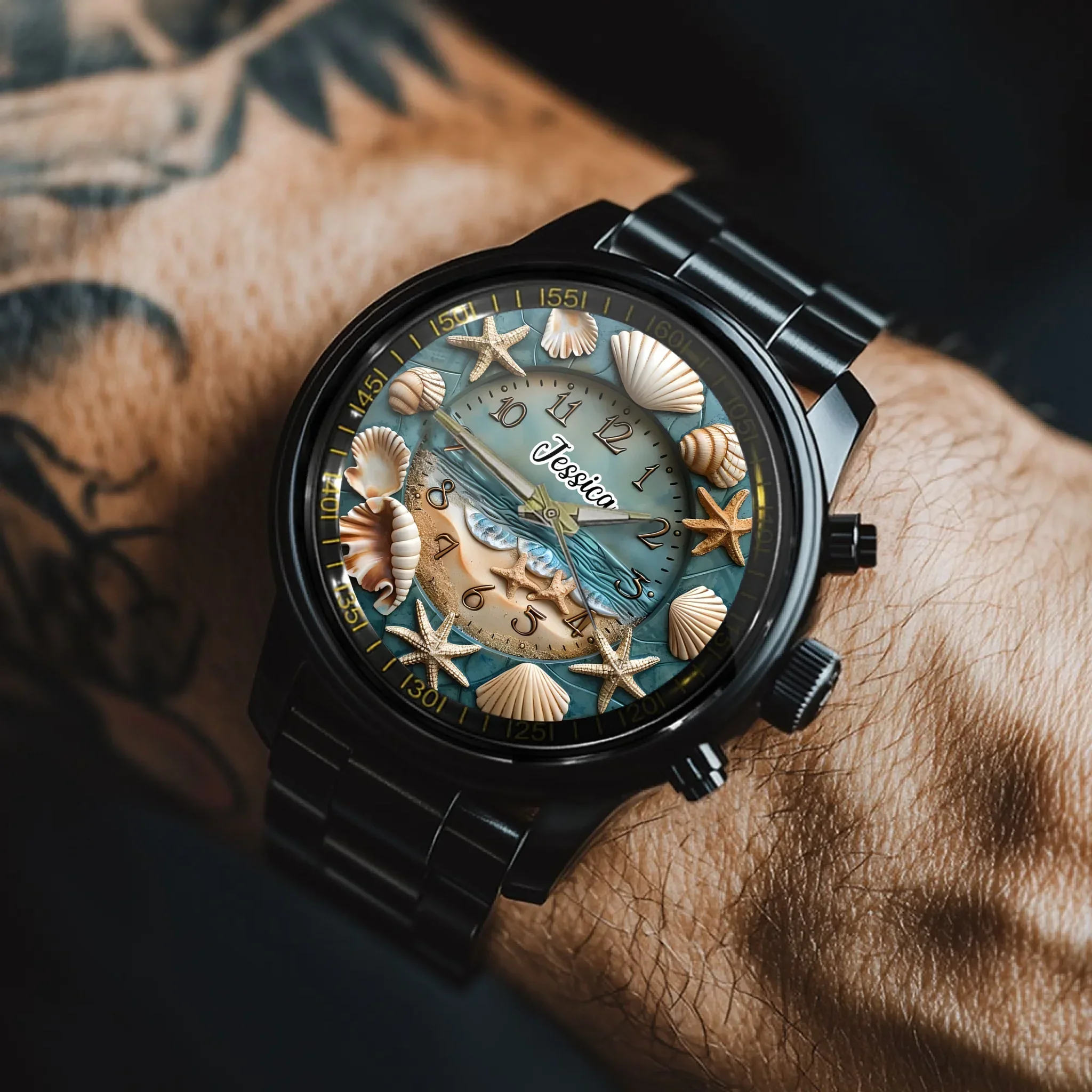 Precious Shell Watch- Personalized Name Watch- Shell Collector Gift - Joliny