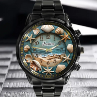 Precious Shell Watch- Personalized Name Watch- Shell Collector Gift - Joliny