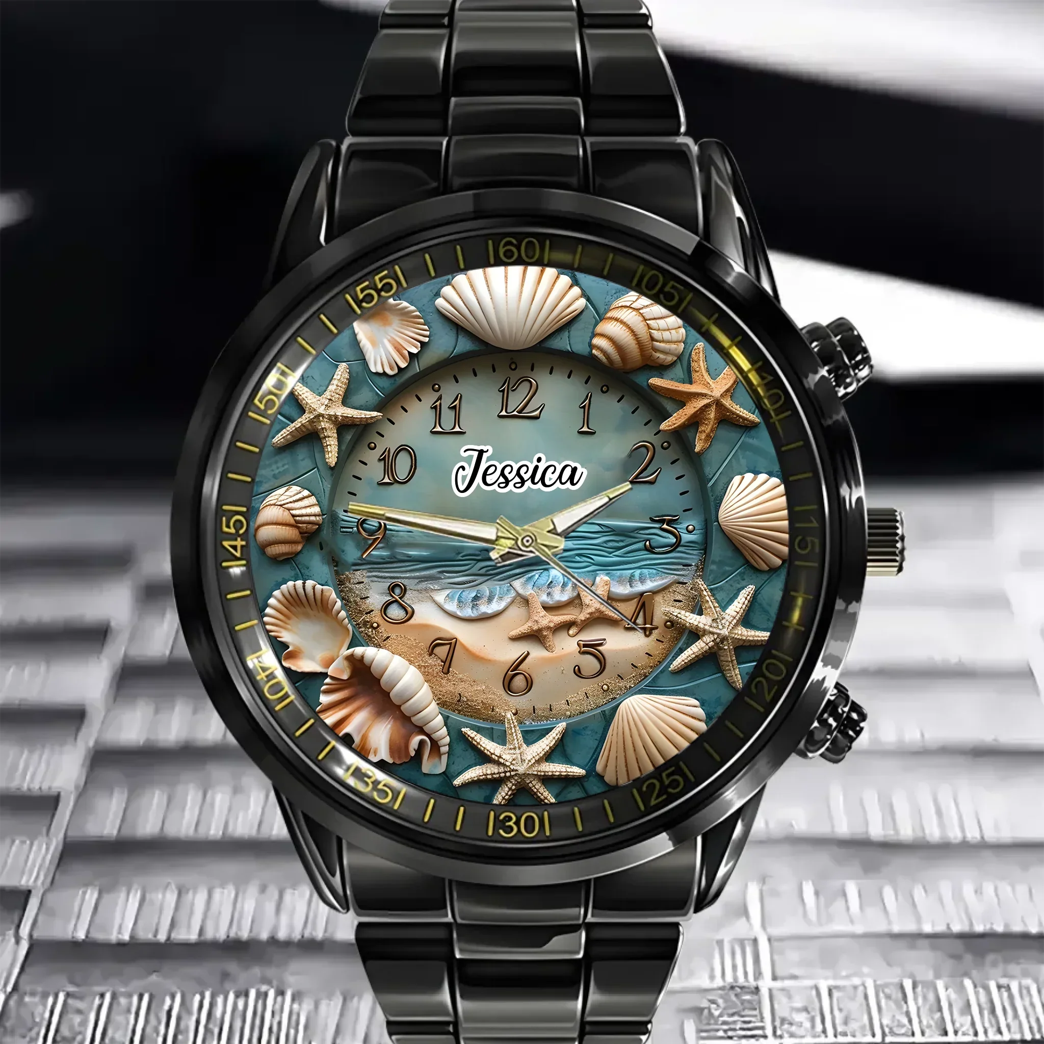 Precious Shell Watch- Personalized Name Watch- Shell Collector Gift - Joliny