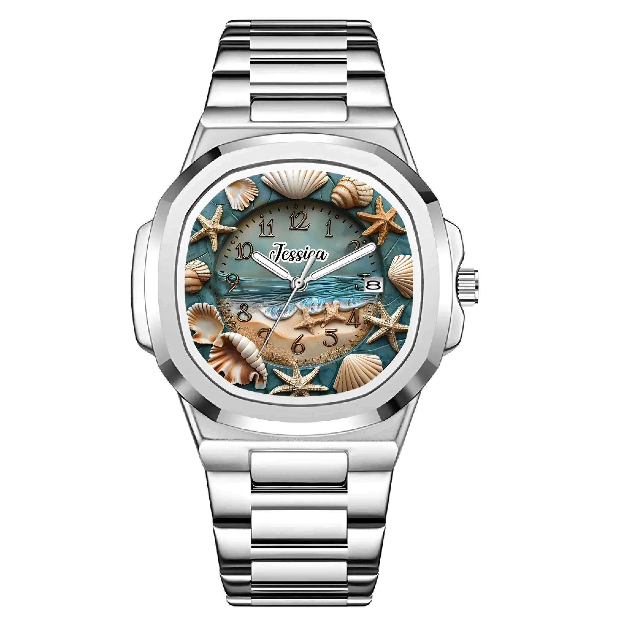 Precious Shell Watch- Personalized Name Watch- Shell Collector Gift - Joliny