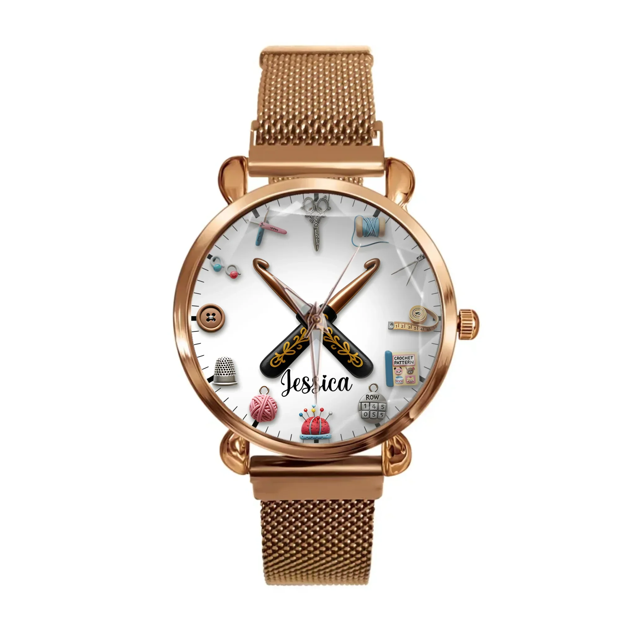 Sewing Time - Personalized Sewing Women Hand Watch - Joliny
