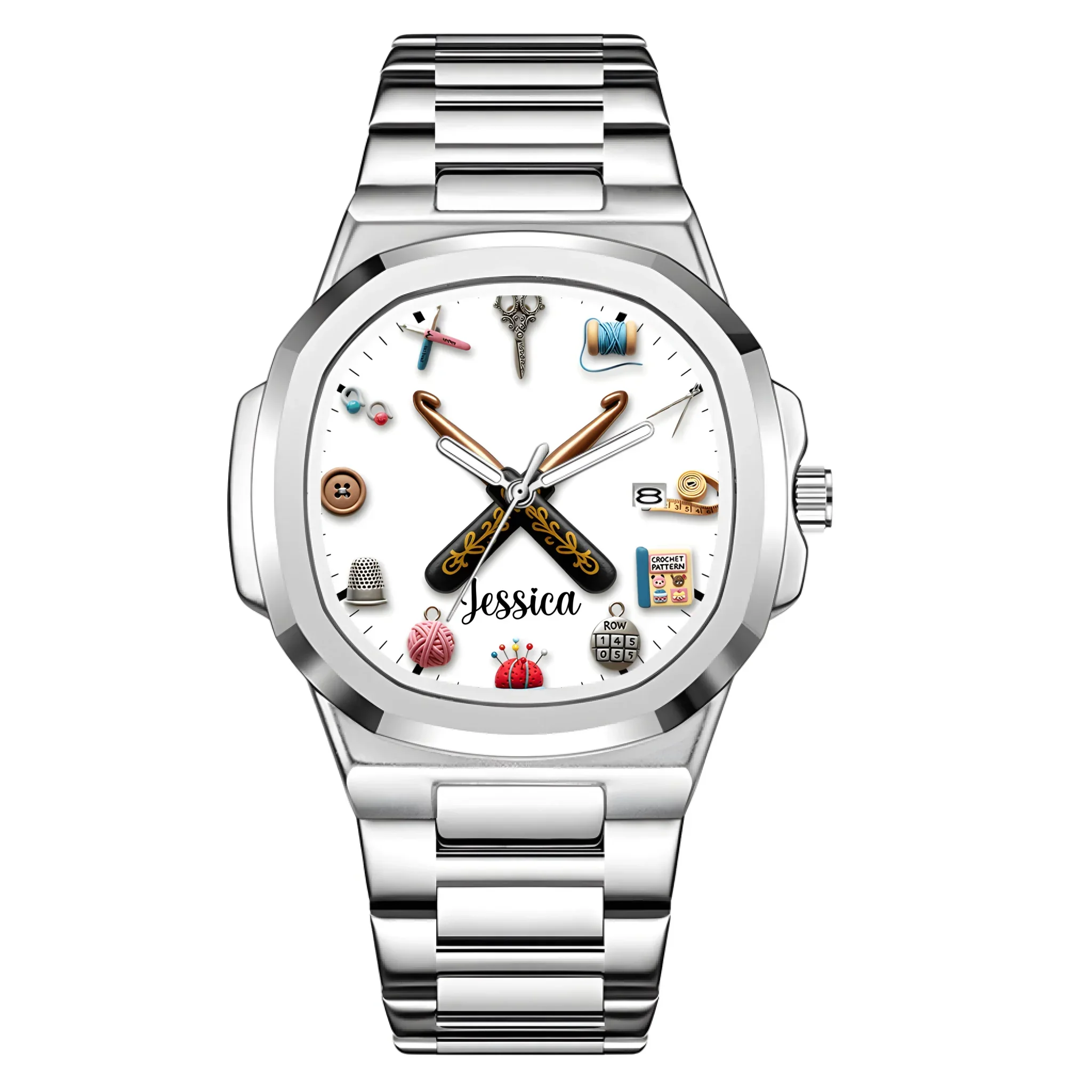 Sewing Time - Personalized Sewing Women Hand Watch - Joliny