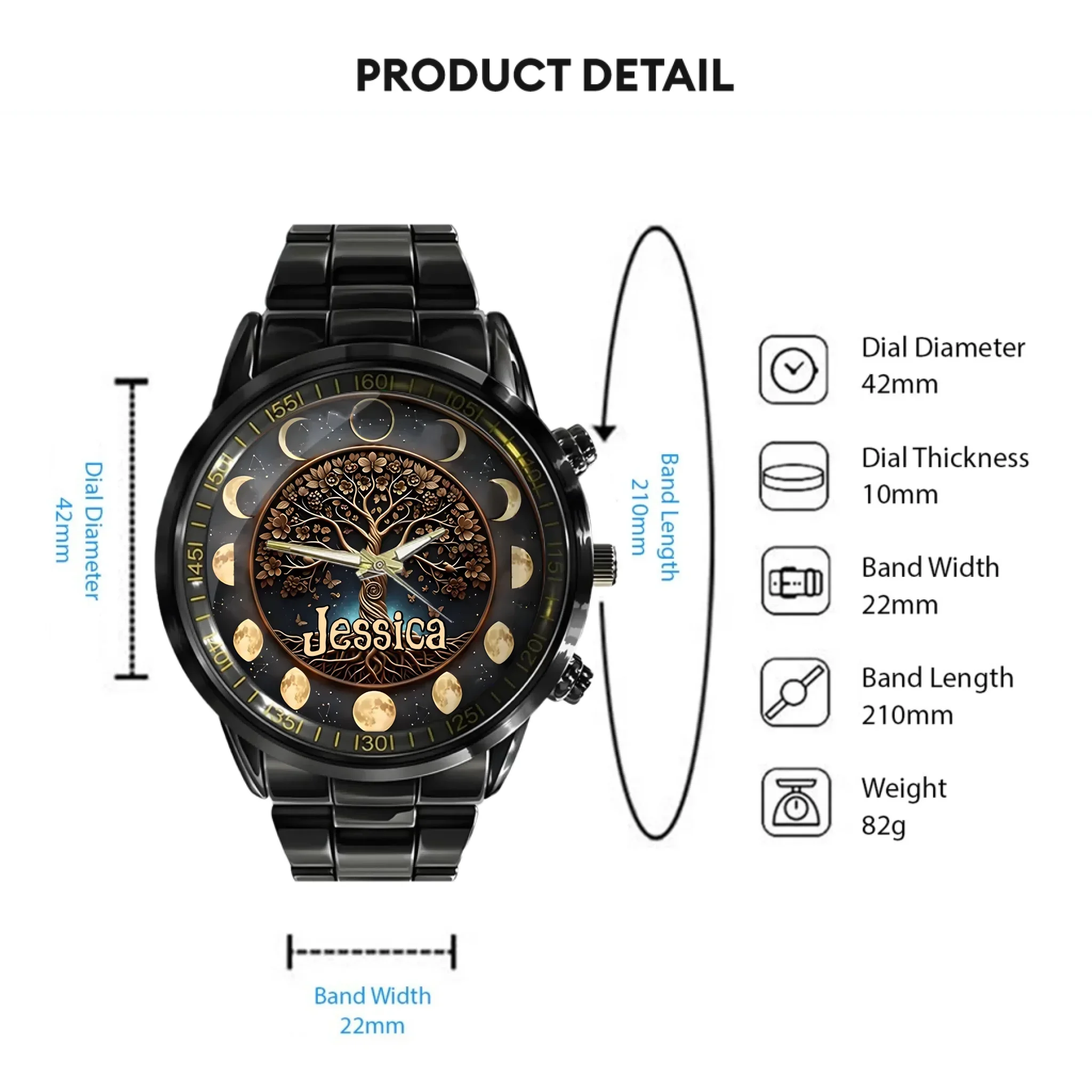 Moon Phase - Personalized Witch Watch - Joliny