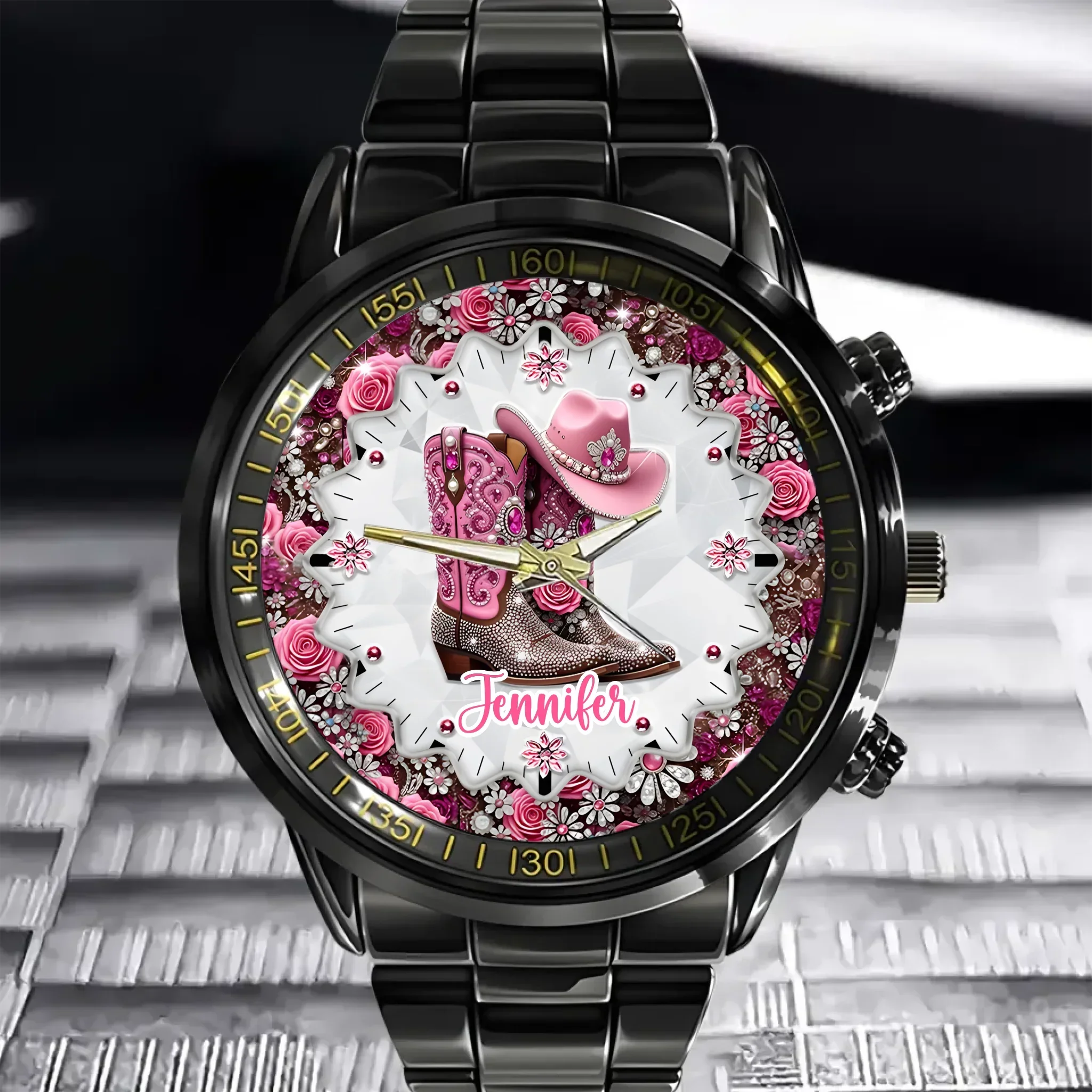 Cowgirl Boots - Personalized  Name Watch