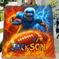 Customizable Athlete Blanket - Personalized Name - Ball Games - Joliny
