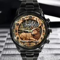 🦌Rural Deer Natural Style Watch - Personalized Name Watch - Joliny