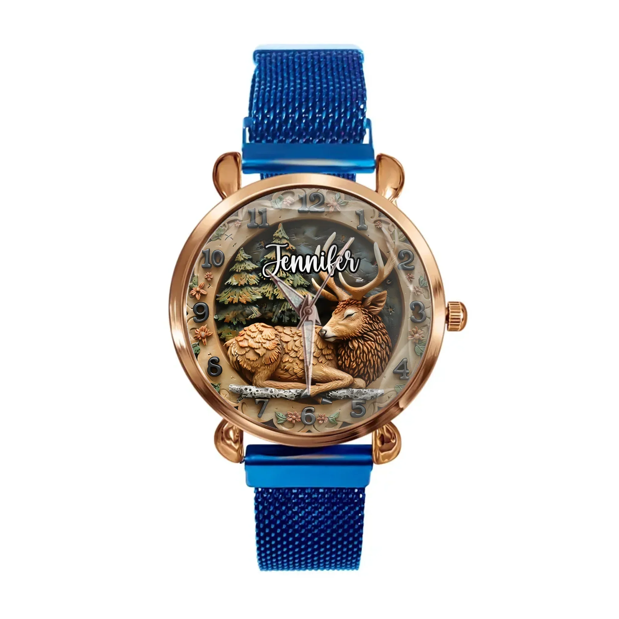 🦌Rural Deer Natural Style Watch - Personalized Name Watch - Joliny