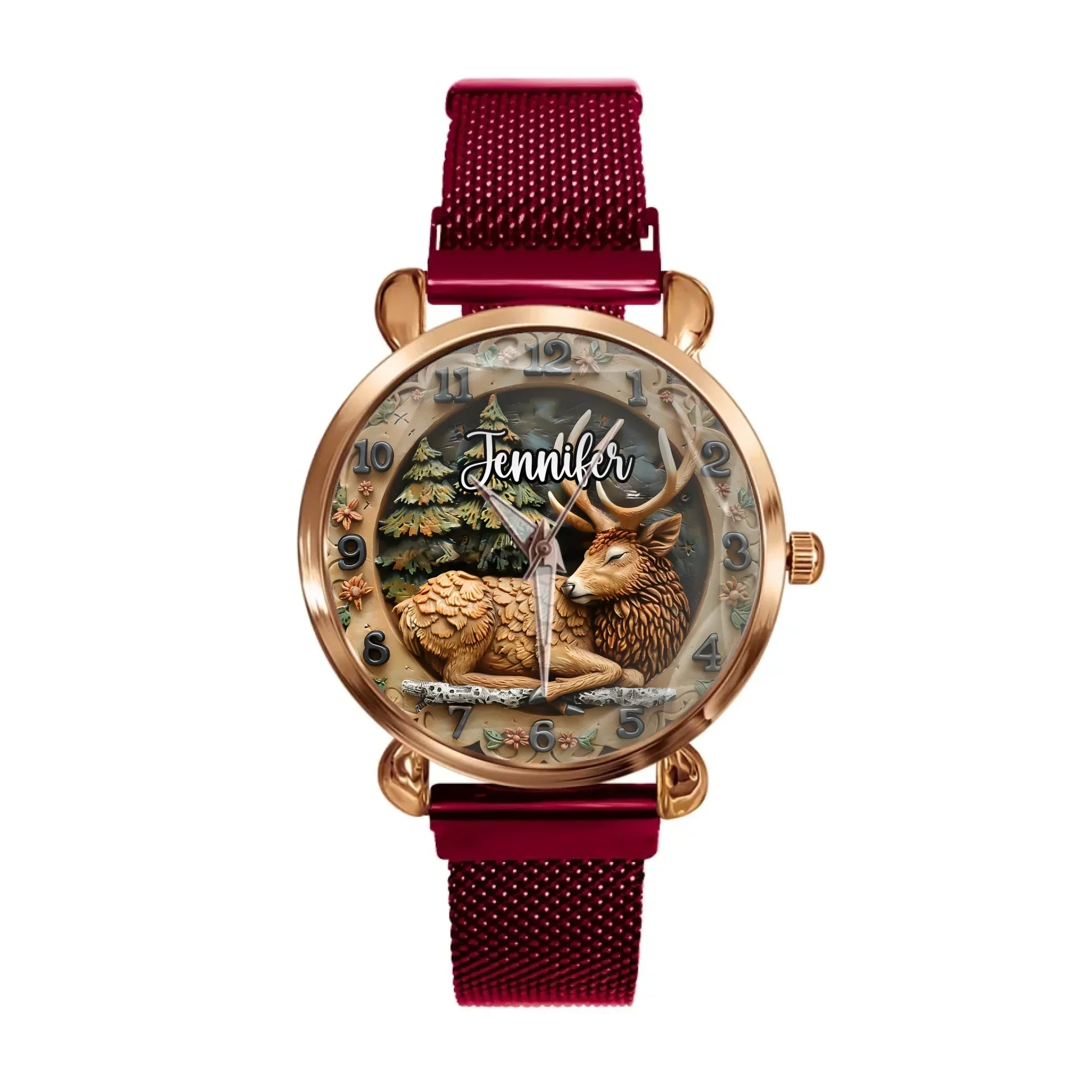 🦌Rural Deer Natural Style Watch - Personalized Name Watch - Joliny