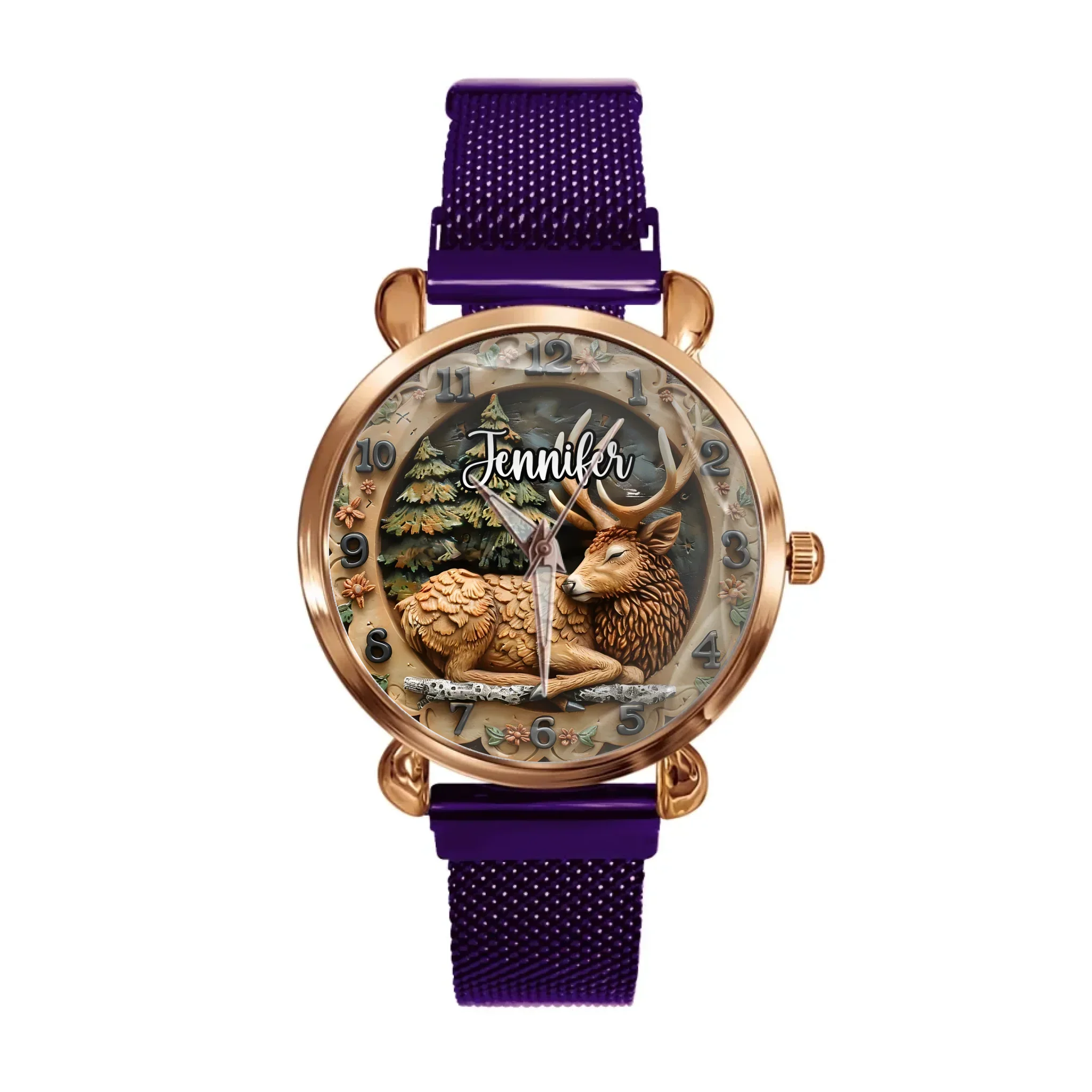 🦌Rural Deer Natural Style Watch - Personalized Name Watch - Joliny