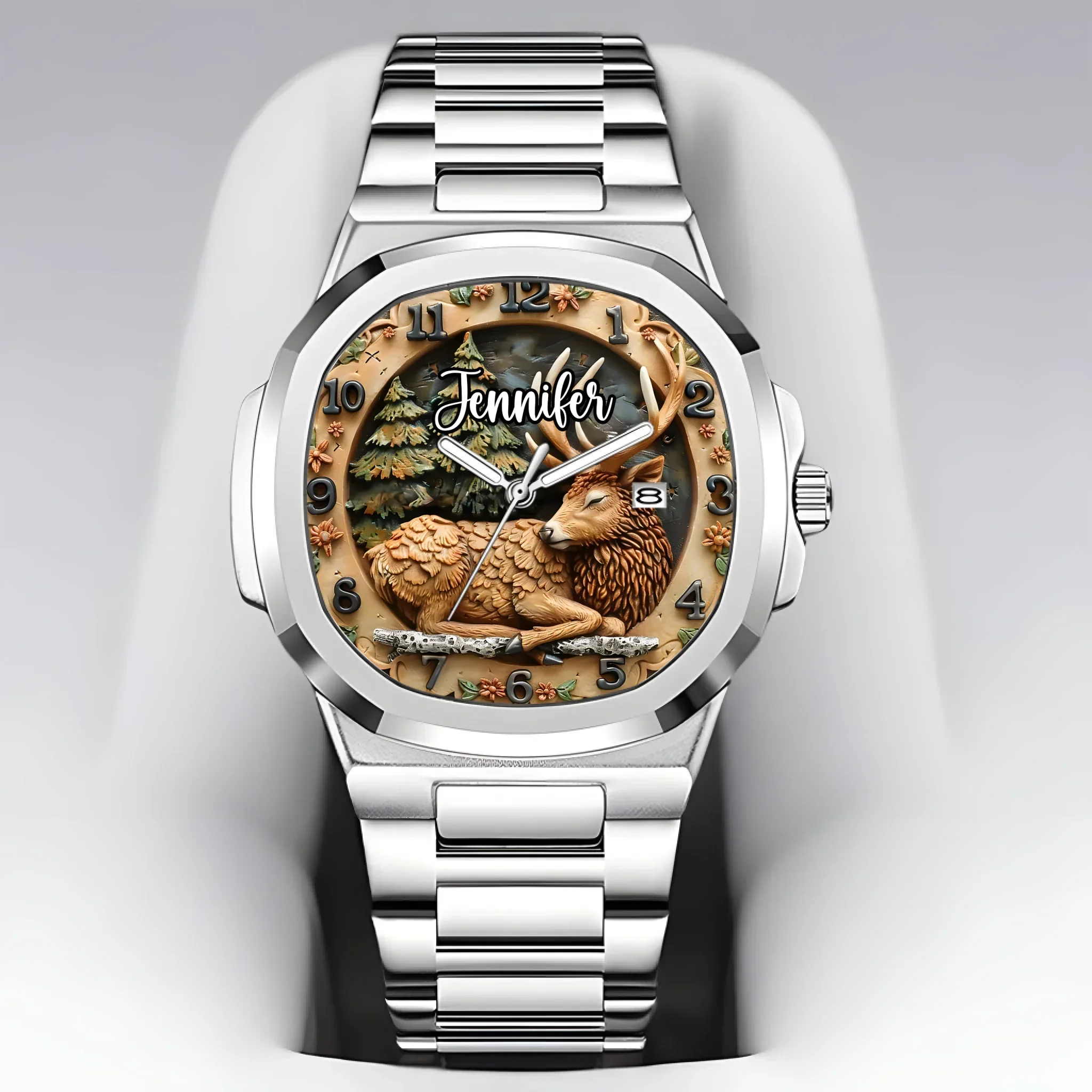 🦌Rural Deer Natural Style Watch - Personalized Name Watch - Joliny