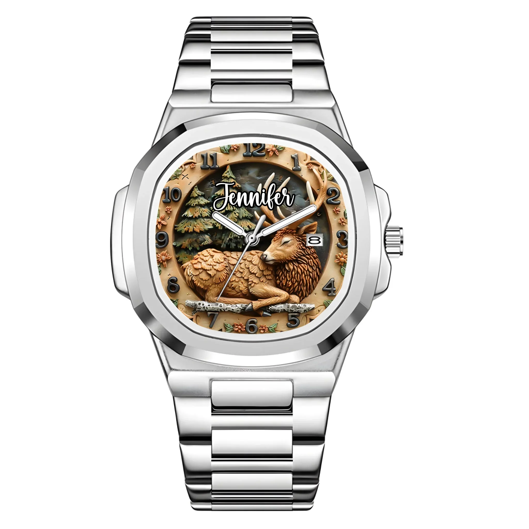🦌Rural Deer Natural Style Watch - Personalized Name Watch - Joliny