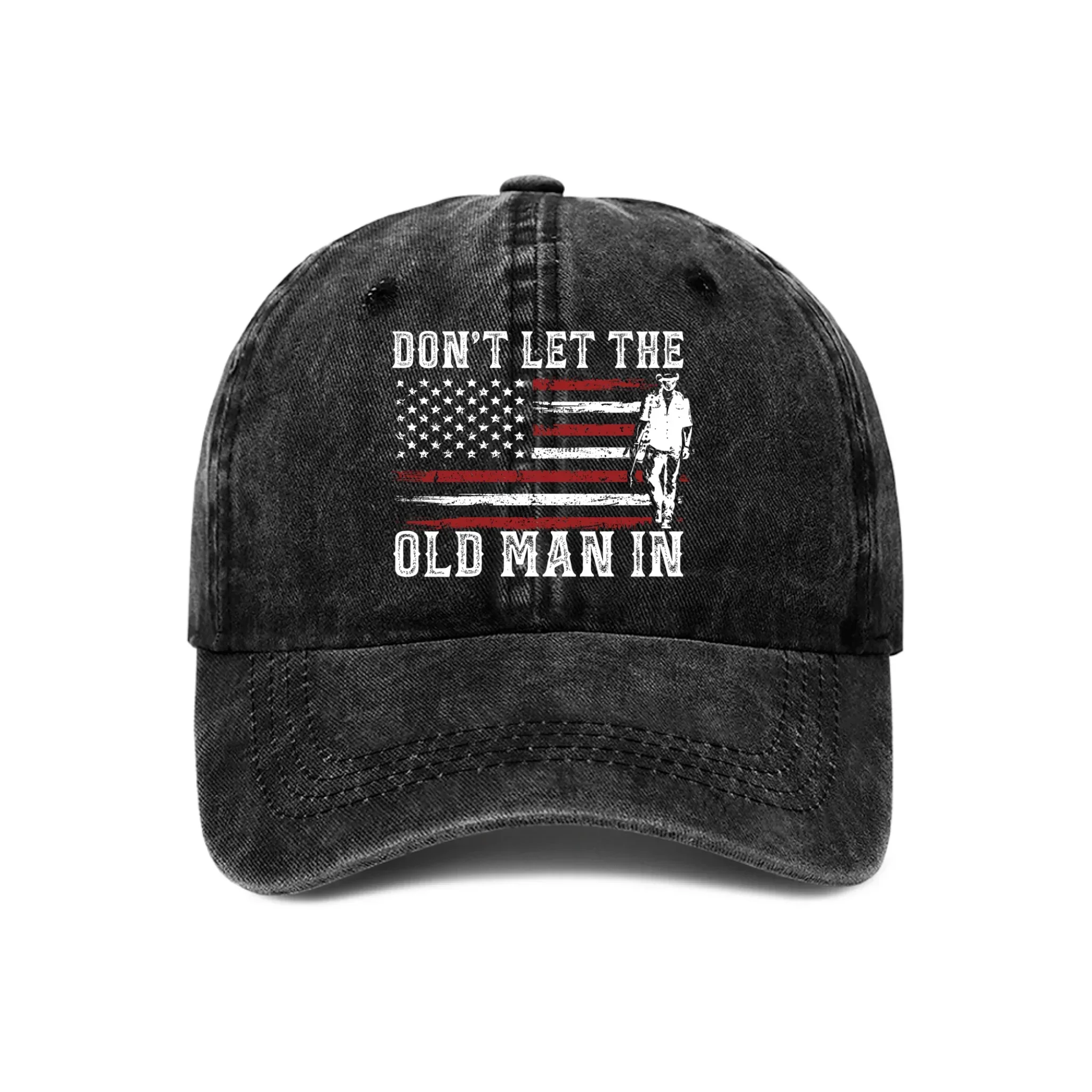 Don't Let The Old Man In - American Flag Vintage Baseball Denim Cap