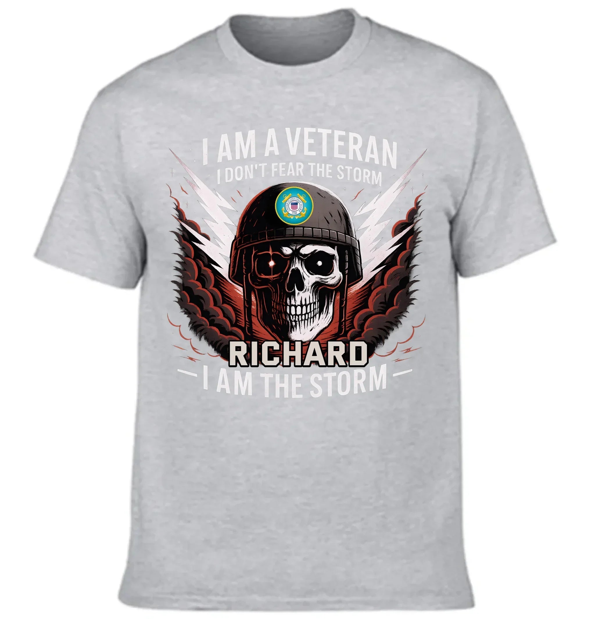 I Am The Storm - Personalized Name And Flag Clothing - Gifts For Veteran