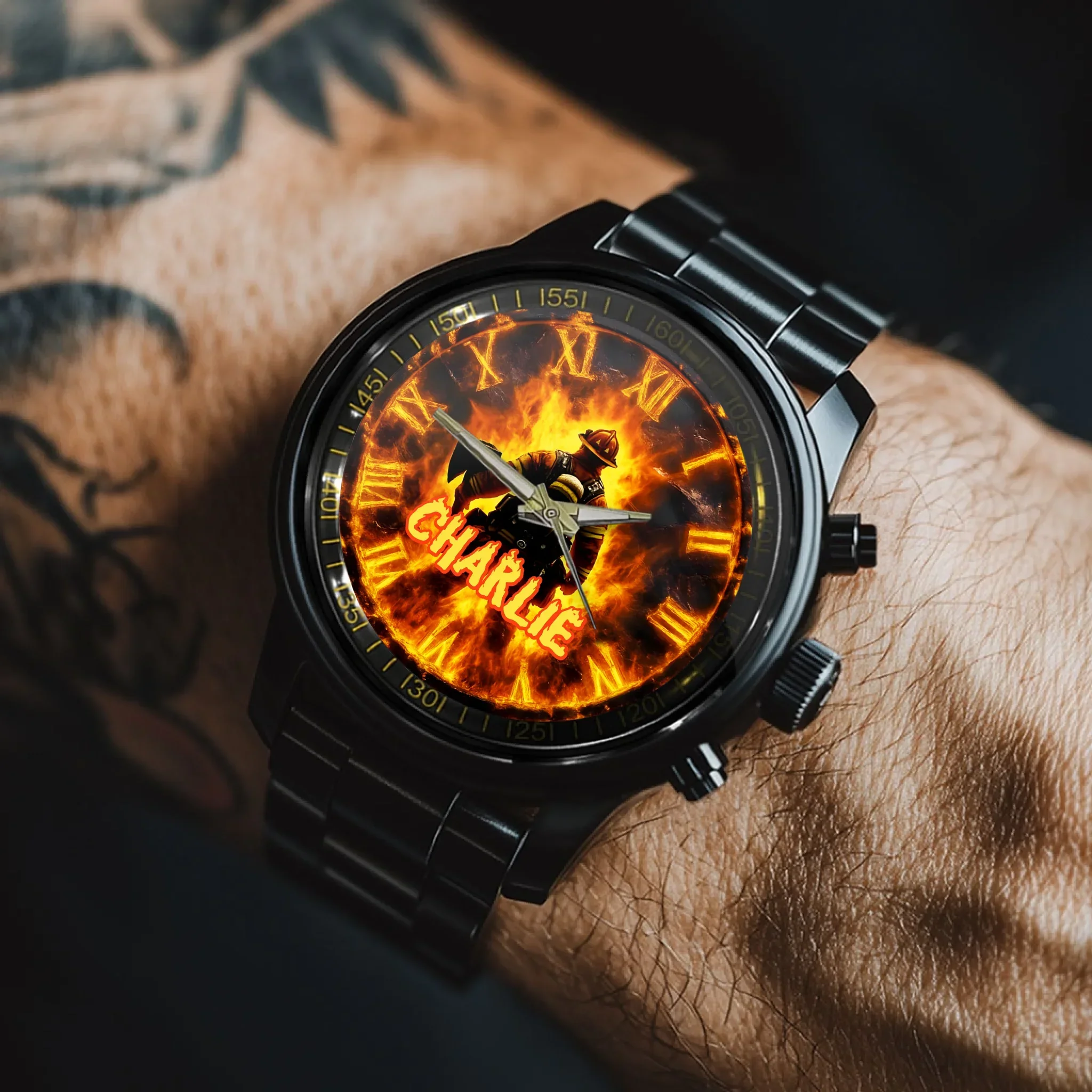 Proud Firefighter - Personalized Name Watch - Special Gifts