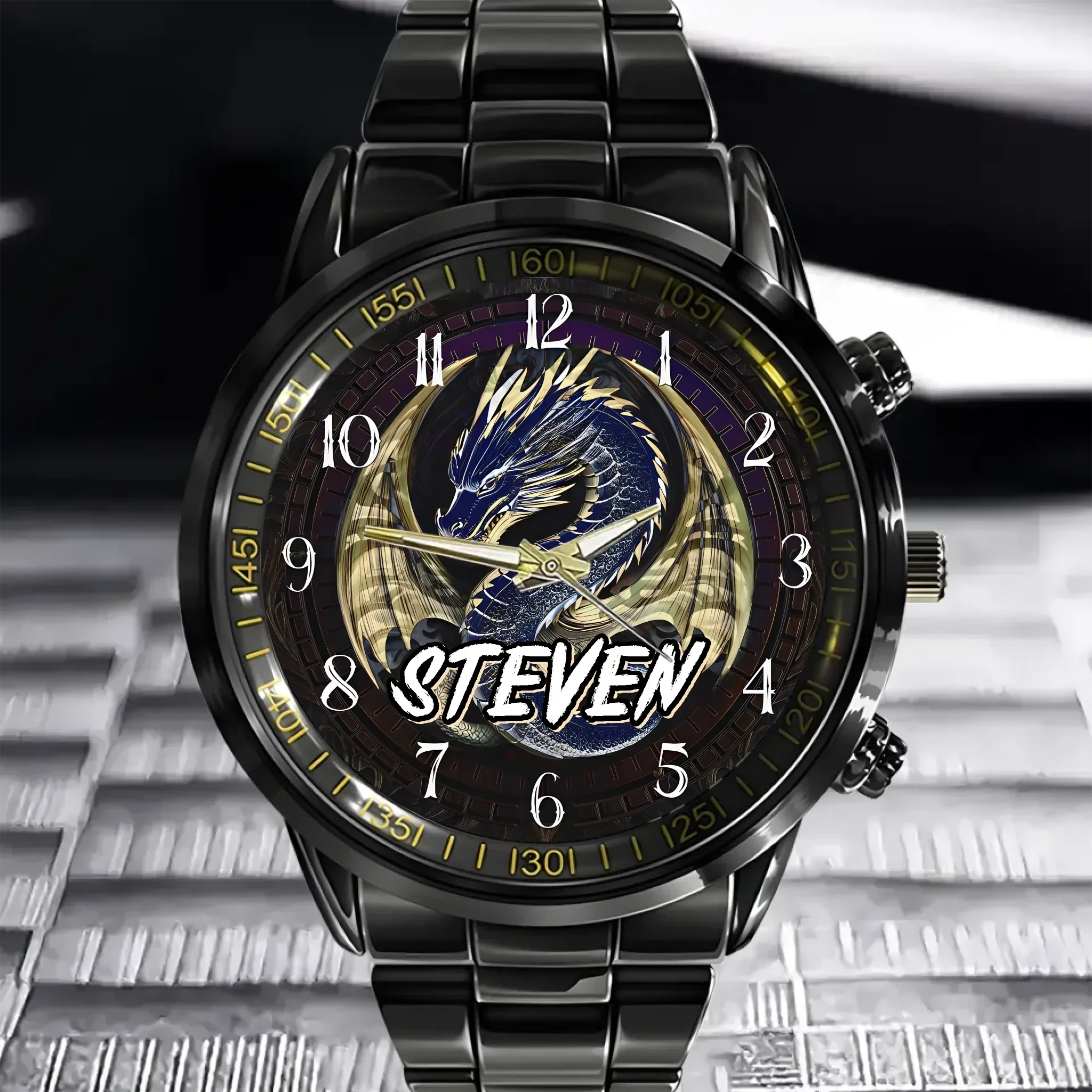 Western Fantasy Dragons - Personalized Name Watch