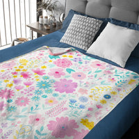 Customized Flower Blanket Personalized Names - Personalized Flower Gifts