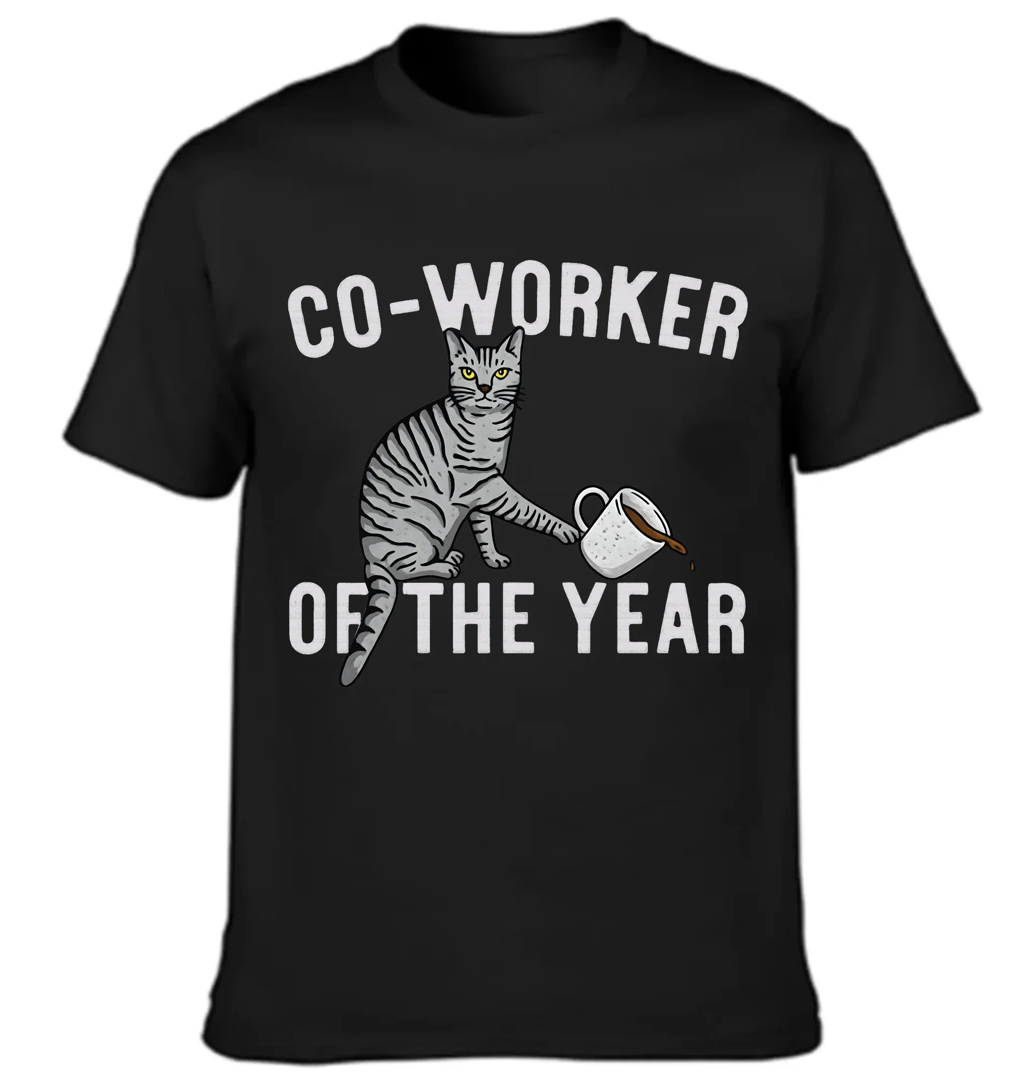 "Co-Worker Of The Year" Daily Life Of Having A Cat - Cat Pattern Unisex Clothes