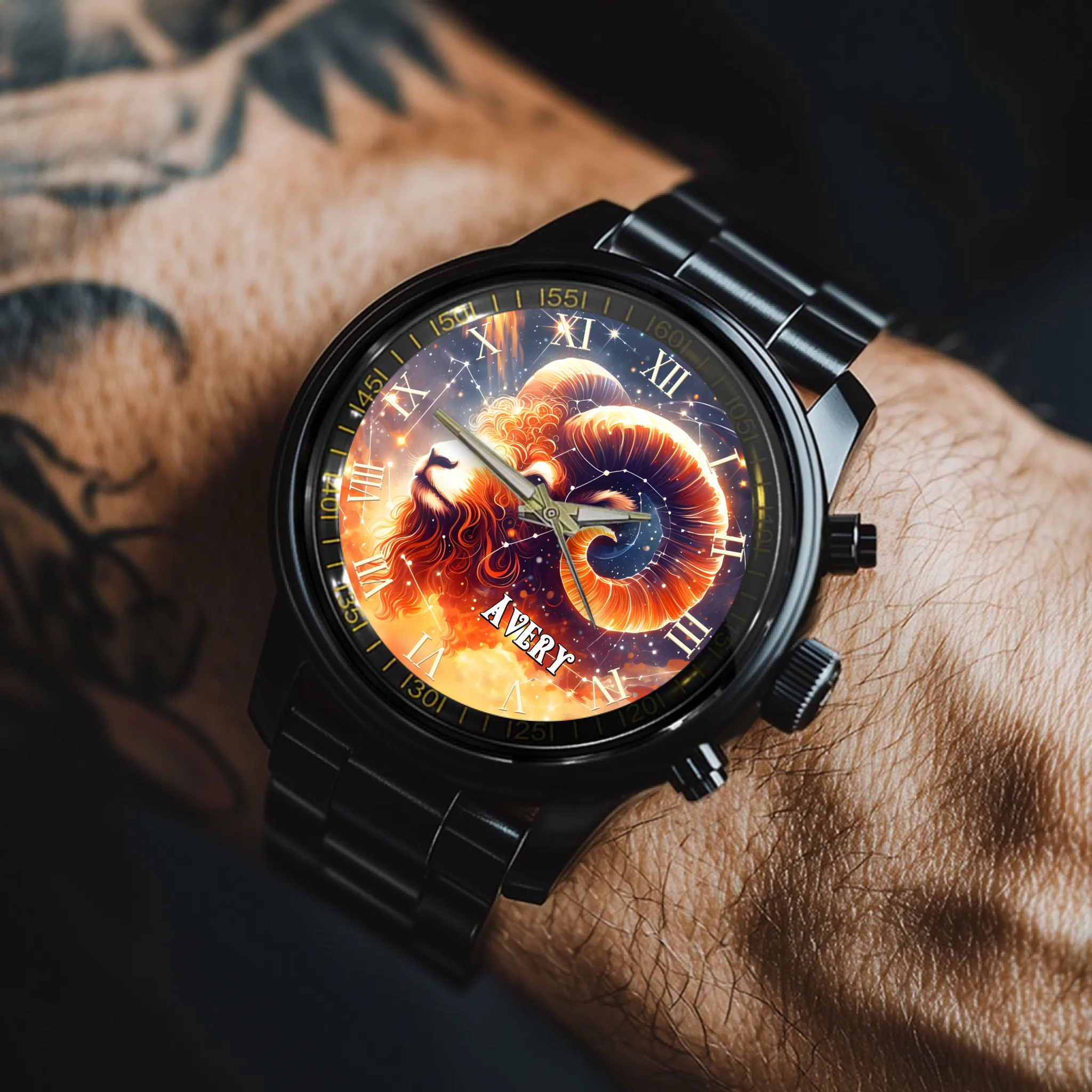Aries Name Custom Watch - Personalized Name Custom Watch - A gift for Aries
