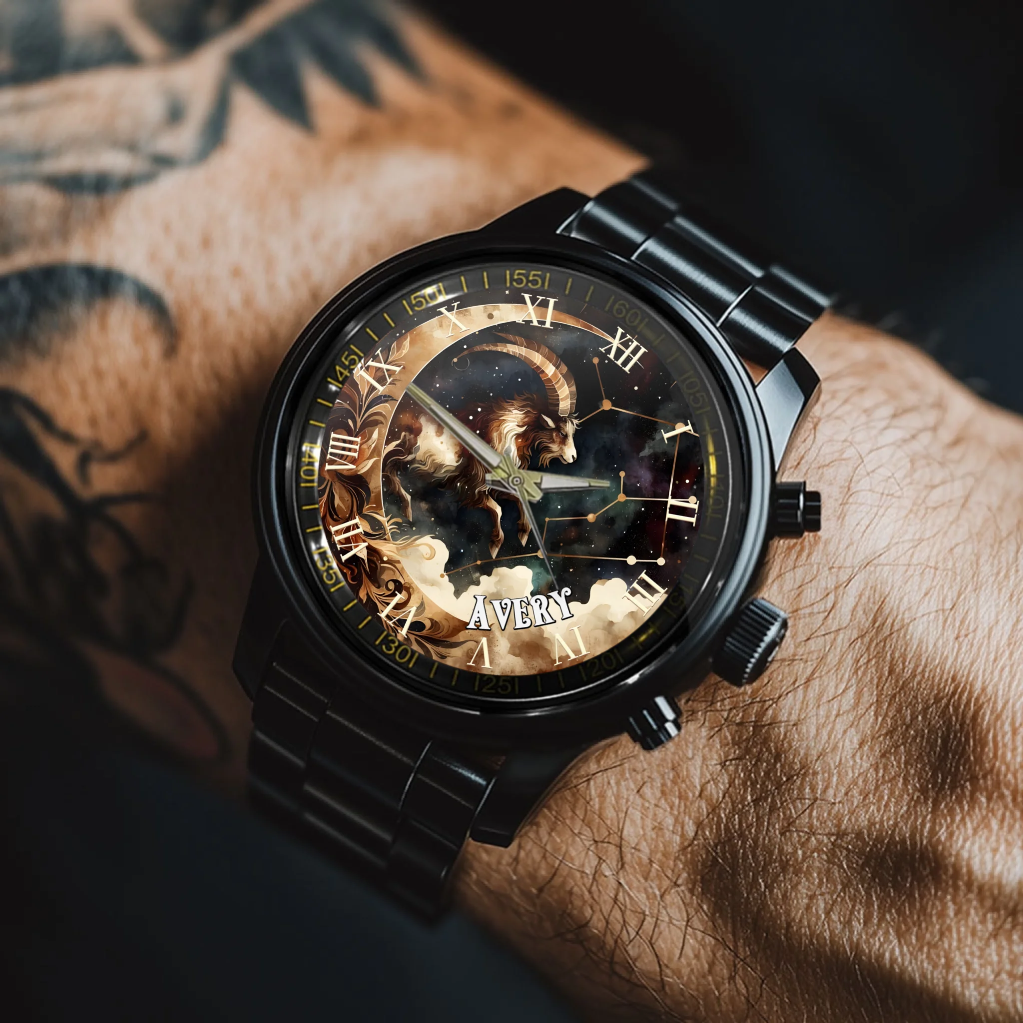 Capricorn Name Custom Watch - Personalized Name Custom Watch - Gift for Capricorn