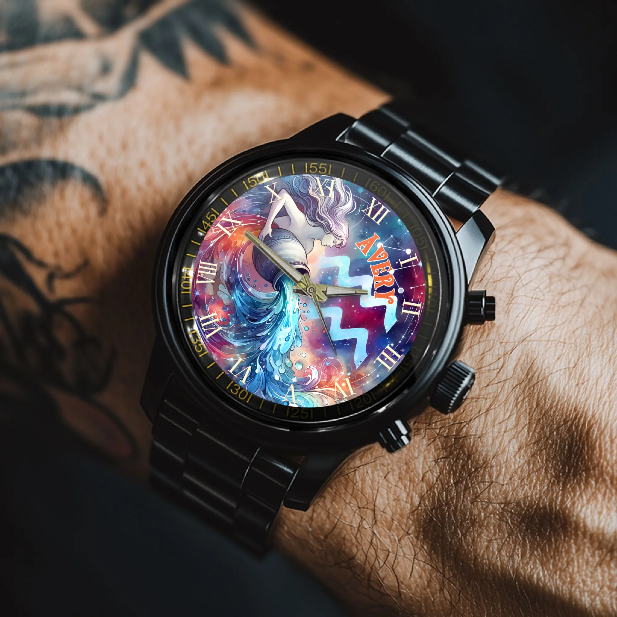 Aquarius Name Custom Watch - Personalized Name Custom Watch - Gift for Aquarius