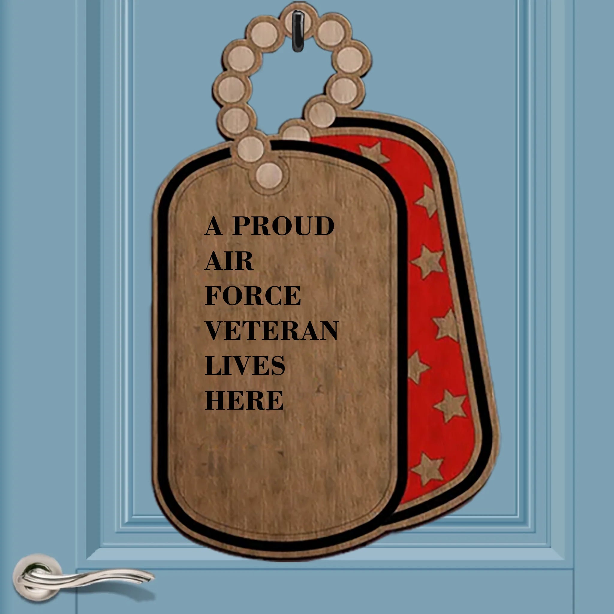 Proud Veteran Lives Here - Personalized Custom Branch Wood Sign