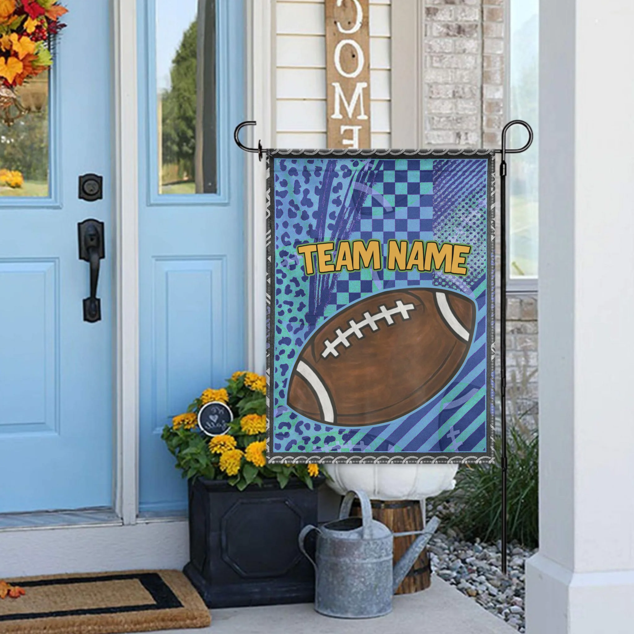 Customized Garden Flags for Football Season Customized Team Flags - Let's Go Your School Spiritual Flags
