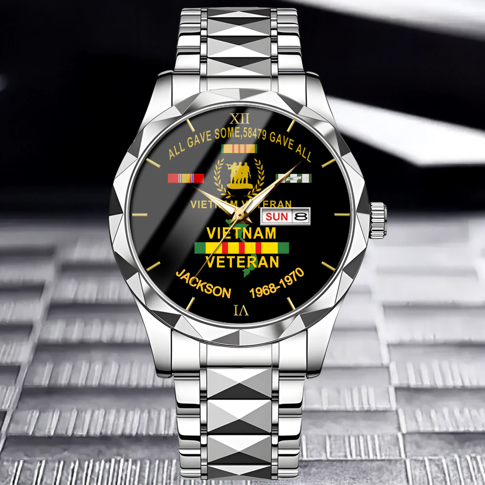 Customized Watch for Vietnam Veterans - Personalize with Name and Year/Period 2