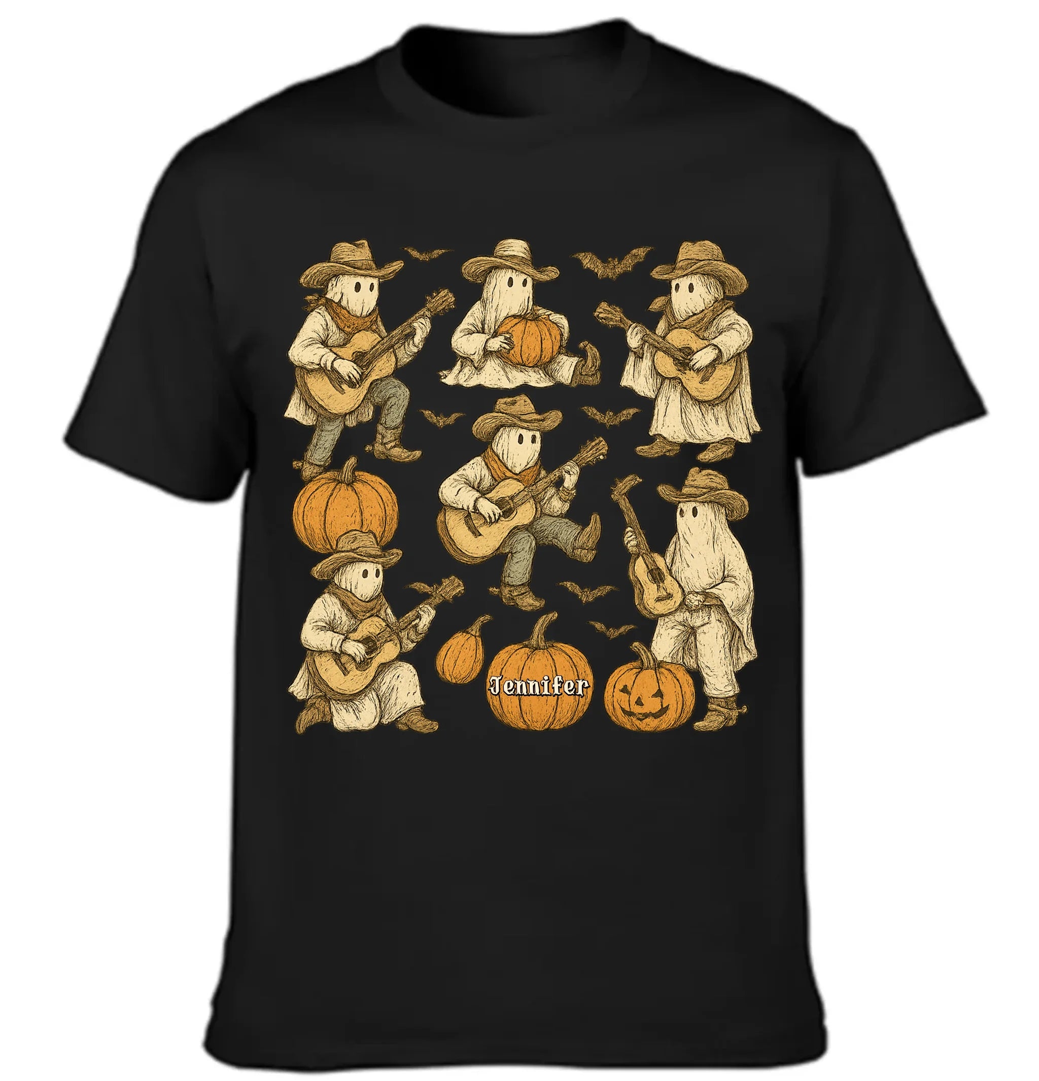 The Ghost of the Western Cowboy Customized Clothing - Personalized Name - Halloween Shirt