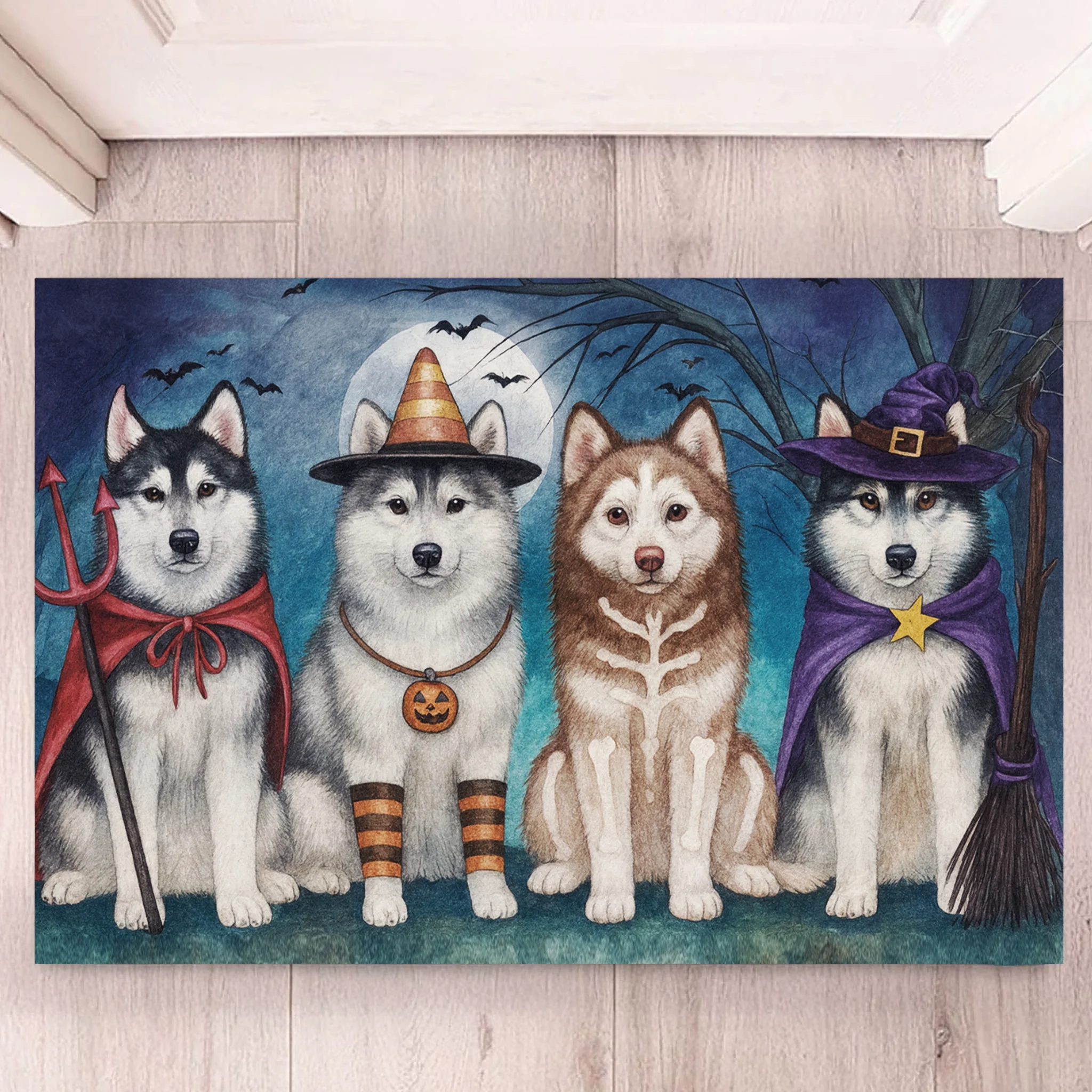 Animal Patterned Halloween Custom Doormat - Personalized Mat - Halloween Decorations