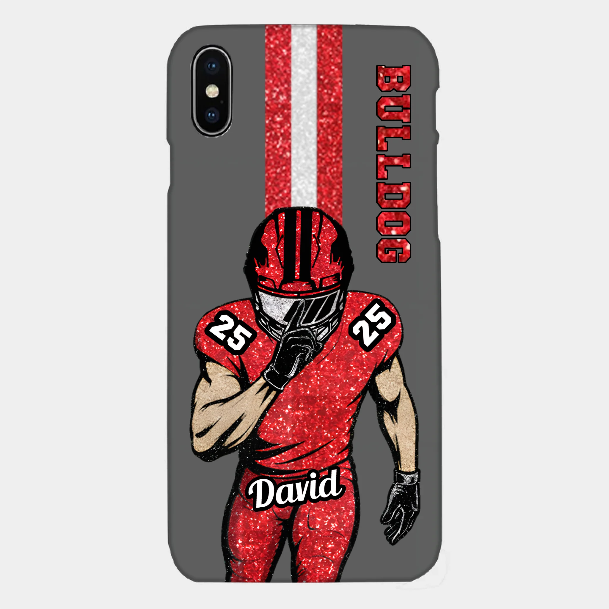 Customized Football-Themed Phone Case - Personalized Name And Color - Gifts For Football Lovers