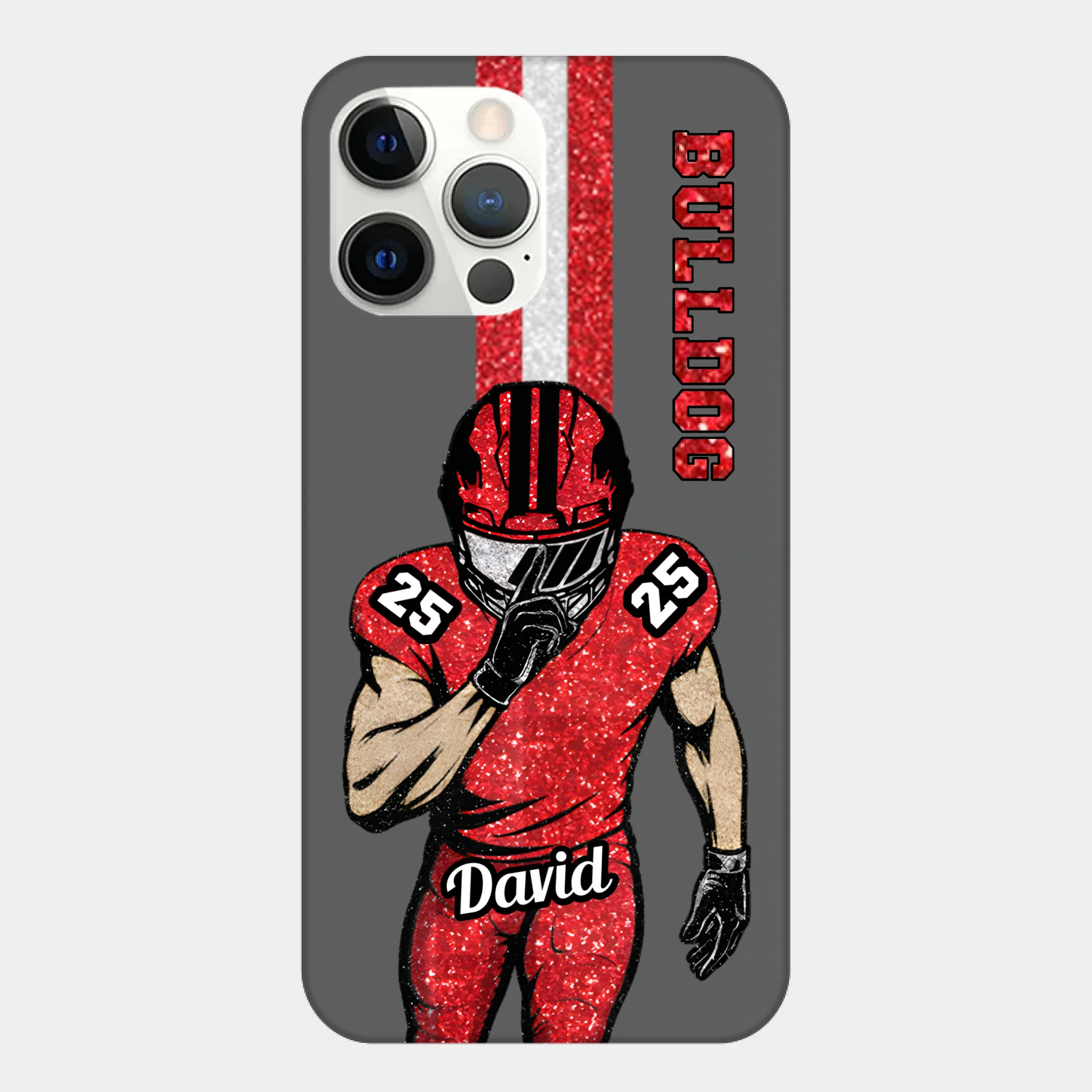 Customized Football-Themed Phone Case - Personalized Name And Color - Gifts For Football Lovers