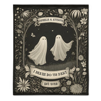 👻Ghost Couple 'Till Death Do Us Part' - Personalized Blanket - Spooky Halloween Gifts/Anniversary Gifts
