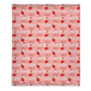 🍓Customized Strawberry Blanket - Personalized Name Toddler Blanket - Gift for Baby Girl, Kids